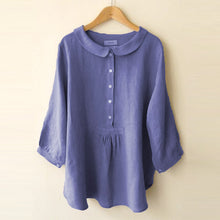 Load image into Gallery viewer, Simple Buttons Collared Long Sleeves Blouse
