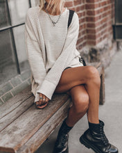Load image into Gallery viewer, Loose Cozy Knit Oversized Slit Side Sweater

