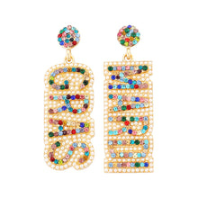 Load image into Gallery viewer, Mardi Gras Beaded Earrings
