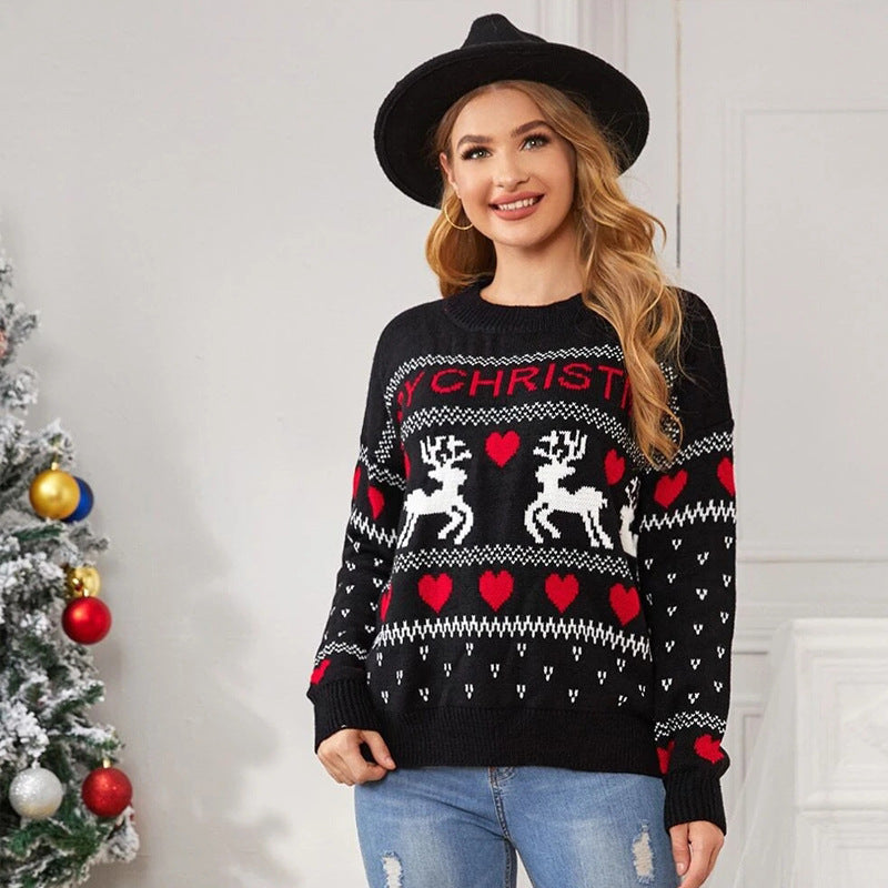 MERRY CHRISTMAS Round Neck Sweater