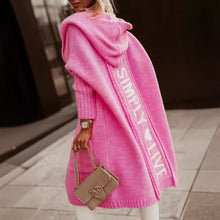 Load image into Gallery viewer, Large Long Simply Live Hooded Cardigan
