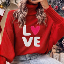 Load image into Gallery viewer, Merry Christmas Turtleneck Long Sleeve Sweater
