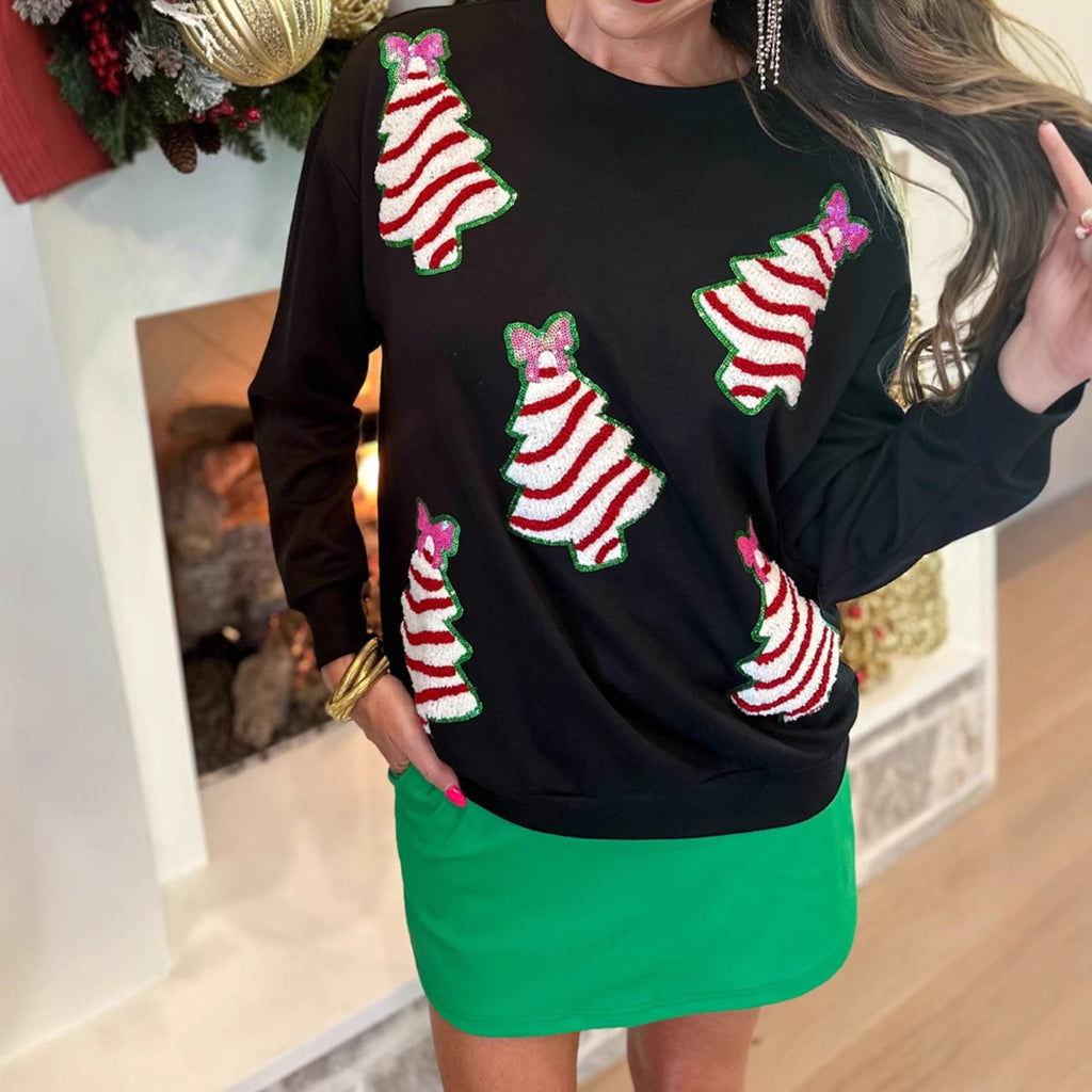 Christmas Tree Sequined Sweatshirt