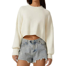 Load image into Gallery viewer, Round Neck Dropped Shoulder Sweater
