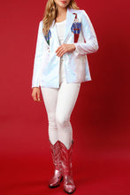 Load image into Gallery viewer, Casual Christmas Nutcracker Sequins Turn-back Collar Blazer Outerwear
