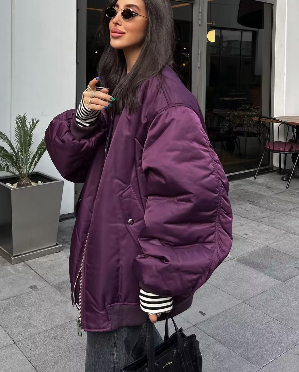 Loosr Bomber Zipper Up Jacket