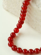 Load image into Gallery viewer, Vintage 18k Gold Plated Big Red Beaded Choker Necklace
