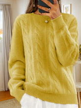 Load image into Gallery viewer, Retro Twist Long Sleeve Ribbed Knit Sweater
