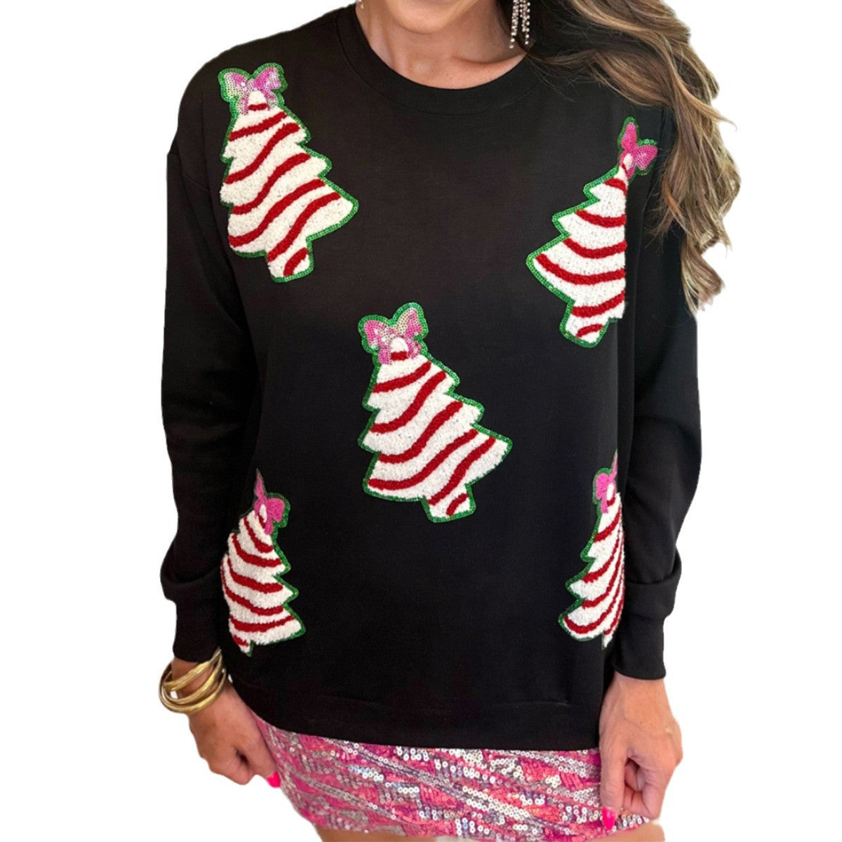 Christmas Tree Sequined Sweatshirt