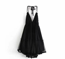 Load image into Gallery viewer, Straps Tiered Backless Mini Sun Dress
