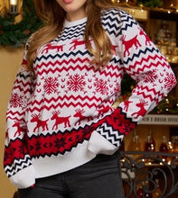 Load image into Gallery viewer, Reindeer Snowflake Couple Christmas Ugly Sweater
