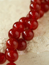 Load image into Gallery viewer, Vintage 18k Gold Plated Big Red Beaded Choker Necklace
