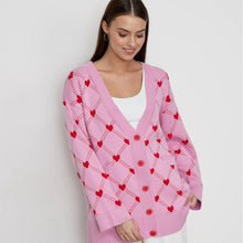 Load image into Gallery viewer, Love Brocade Autumn V-neck Cardigan Sweater
