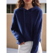 Load image into Gallery viewer, Classic Jacquard Knit Hooded Sweater
