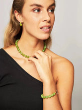 Load image into Gallery viewer, Olive Green Jade Beaded Necklace
