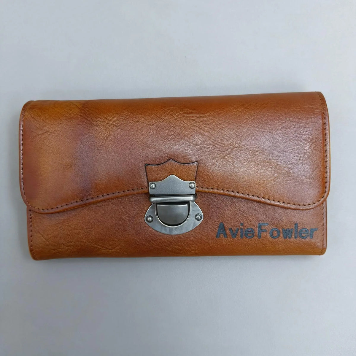 Personalized Trifold Leather Long Wallet Purse Clutch