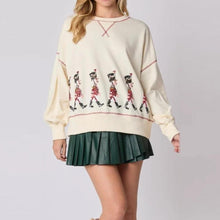 Load image into Gallery viewer, Christmas Long Sleeve Nutcracker Sequined Casual Sweatshirt
