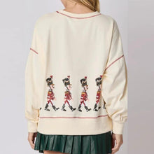 Load image into Gallery viewer, Christmas Long Sleeve Nutcracker Sequined Casual Sweatshirt
