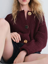 Load image into Gallery viewer, Classic Long Sleeves Pockets Cardigan
