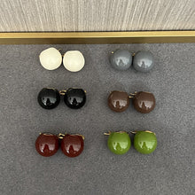 Load image into Gallery viewer, Simple Enamel Glaze Ball Hoop Earrings
