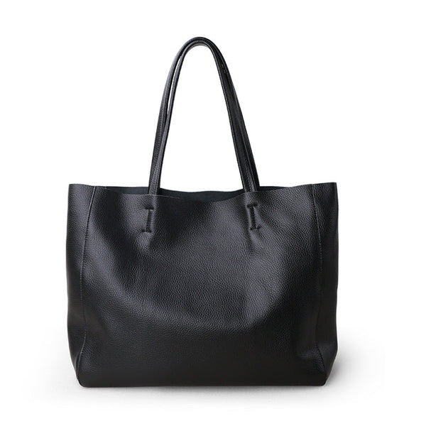 Simple Handmade Full Grain Leather Tote Bag