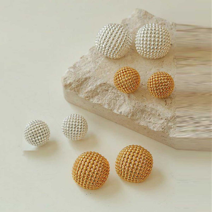 Simple Hollow Grid Stud Earrings