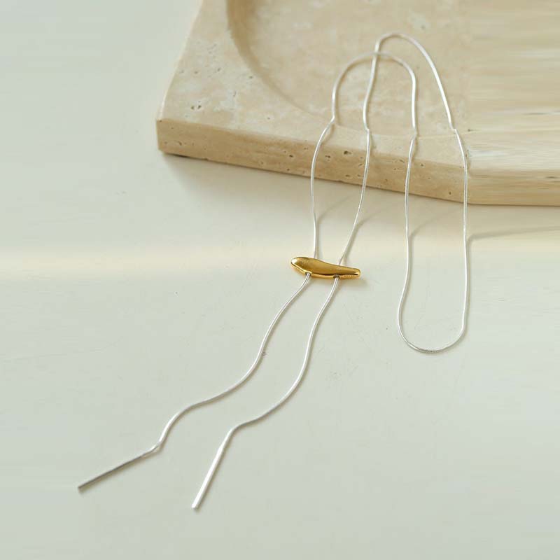 Sleek 925 Sterling Silver Adjustable Pull-Chain Necklace