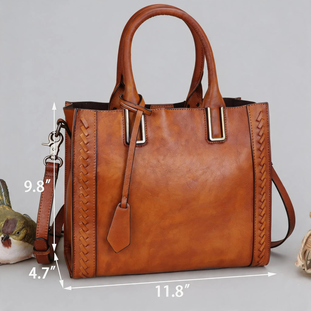 Small Handmade Top Grain Leather Handbag Satchel