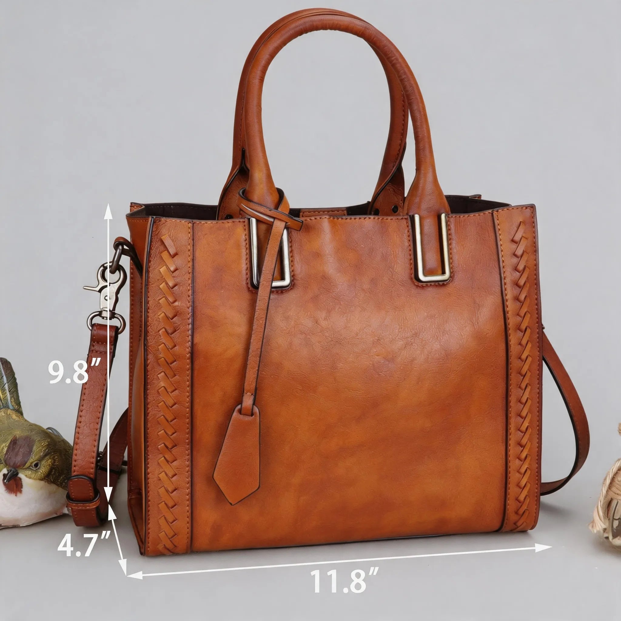 Small Handmade Top Grain Leather Handbag Satchel
