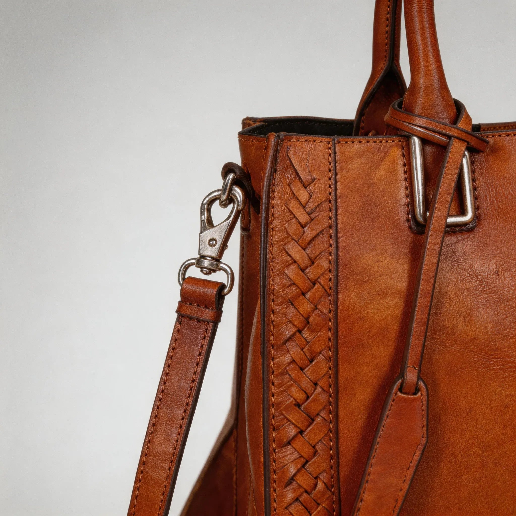 Small Handmade Top Grain Leather Handbag Satchel