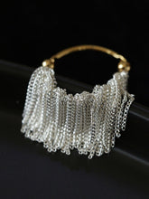 Load image into Gallery viewer, Statement Silver Fringe Tassel Ring
