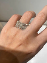 Load image into Gallery viewer, Statement Silver Fringe Tassel Ring
