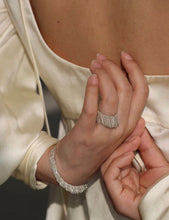 Load image into Gallery viewer, Statement Silver Fringe Tassel Ring

