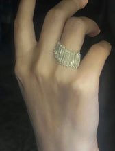 Load image into Gallery viewer, Statement Silver Fringe Tassel Ring

