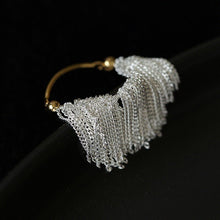 Load image into Gallery viewer, Statement Silver Fringe Tassel Ring
