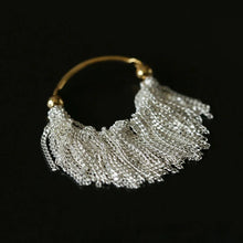 Load image into Gallery viewer, Statement Silver Fringe Tassel Ring

