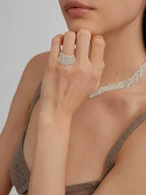 Load image into Gallery viewer, Statement Silver Fringe Tassel Ring
