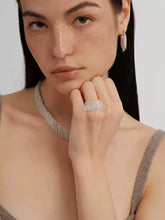 Load image into Gallery viewer, Statement Silver Fringe Tassel Ring
