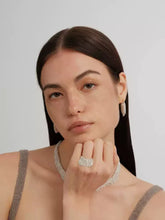 Load image into Gallery viewer, Statement Silver Fringe Tassel Ring
