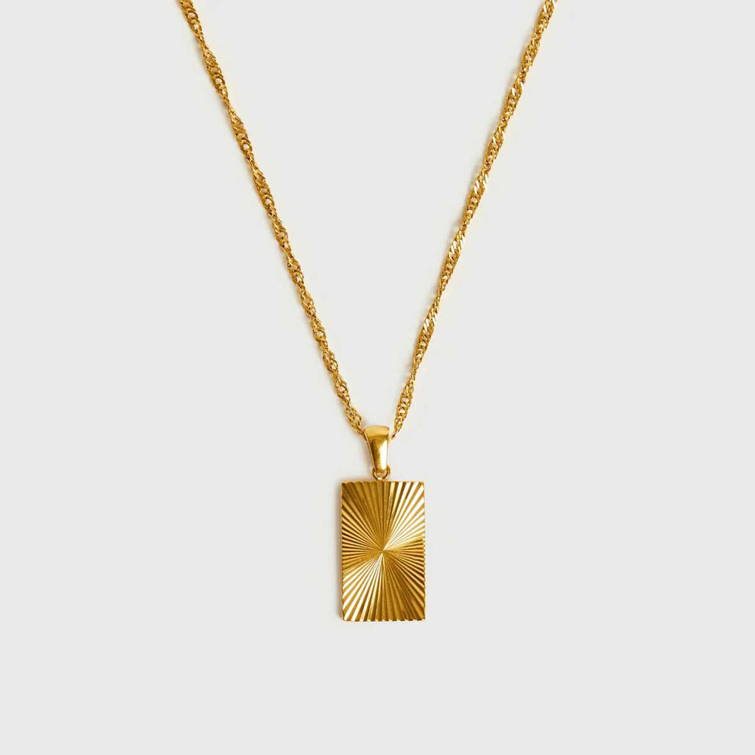 Stunning Sun's Out Gold Pendant Necklace