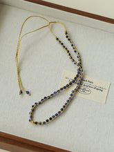 Load image into Gallery viewer, Turquoise Beaded Gemstone Braided Adjustable Necklace
