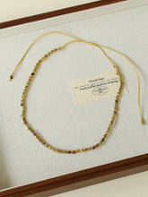 Load image into Gallery viewer, Turquoise Beaded Gemstone Braided Adjustable Necklace
