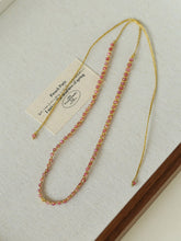 Load image into Gallery viewer, Turquoise Beaded Gemstone Braided Adjustable Necklace
