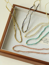 Load image into Gallery viewer, Turquoise Beaded Gemstone Braided Adjustable Necklace
