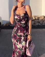 Load image into Gallery viewer, Sexy Flower Fishtail Midi Dress
