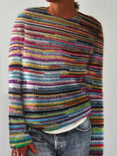 Load image into Gallery viewer, Mexican Striped Inspired Knit Art Cozy Sweater
