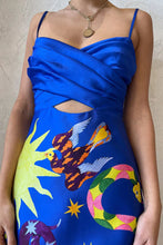 Load image into Gallery viewer, Unique Printed Spaghetti Straps Midi Dress
