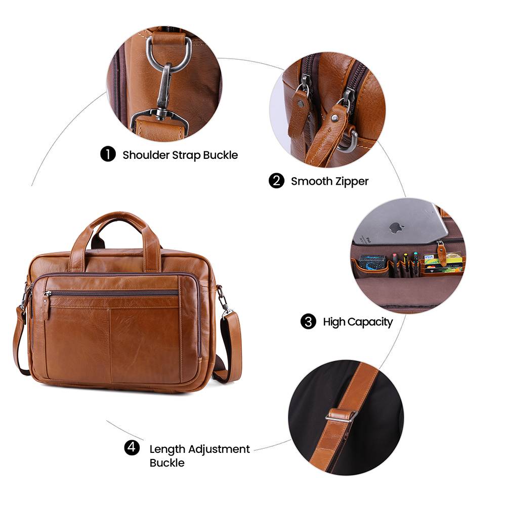 Men's Vintage Leather Briefcase laptop