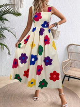 Load image into Gallery viewer, Straps Floral Print Midi Dress
