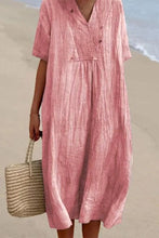 Load image into Gallery viewer, Casual Simplicity V Neck Short Sleeve Dress
